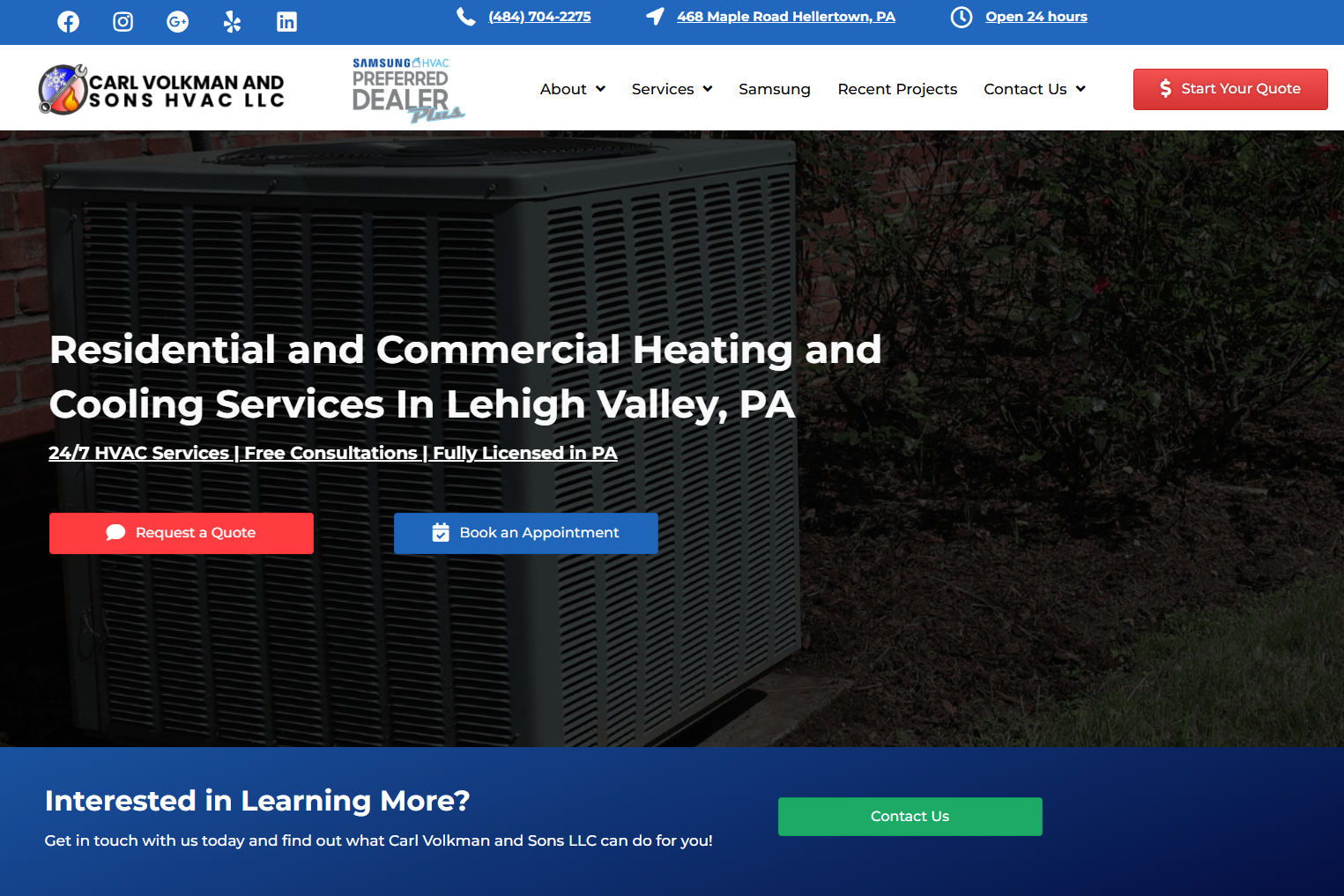 8. Carl Volkman & Sons HVAC: Best for Residential Maintenance Focus