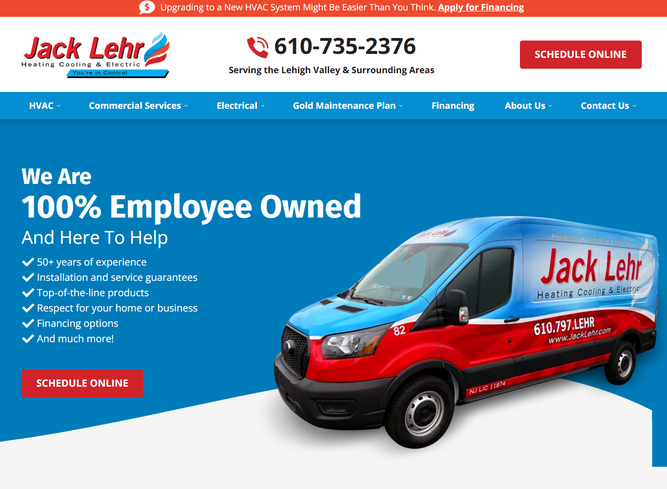 3. Jack Lehr Heating, Cooling & Electric: Best for Multi-System Homes