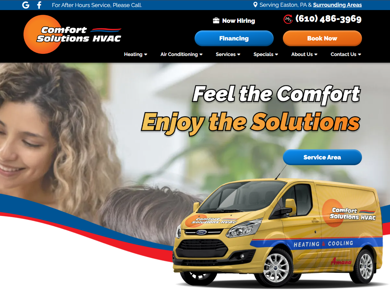5. Comfort Solutions HVAC: Best for Easton-Area Residential Coverage