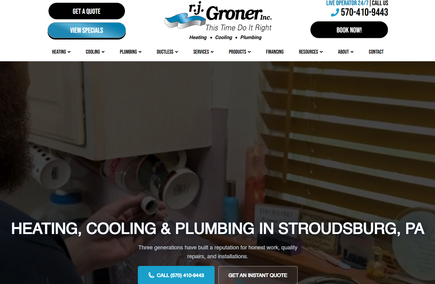 1. R.J. Groner Inc.: Best Overall HVAC Contractor